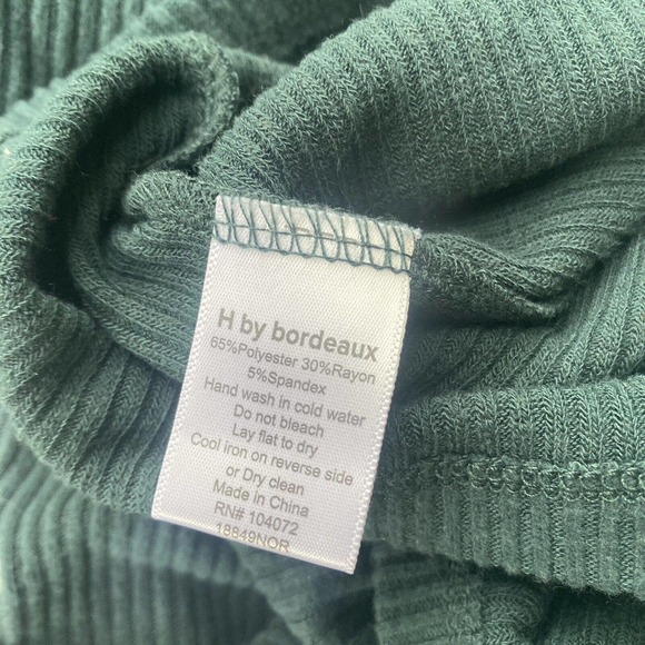 H By Bordeaux Shirt Womens Sz Small Loose Fit Long Sleeve Top Teal Ribbed New - Picture 6 of 12
